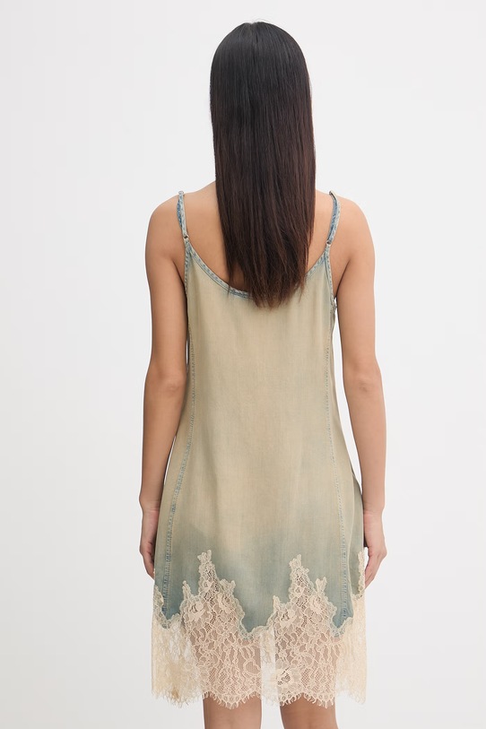 Odzież Diesel sukienka letnia z lyocellem DE-ODRY-S A21740.0CEDE beżowy