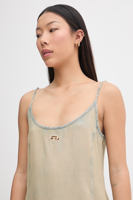 Diesel sukienka letnia z lyocellem DE-ODRY-S A21740.0CEDE beżowy