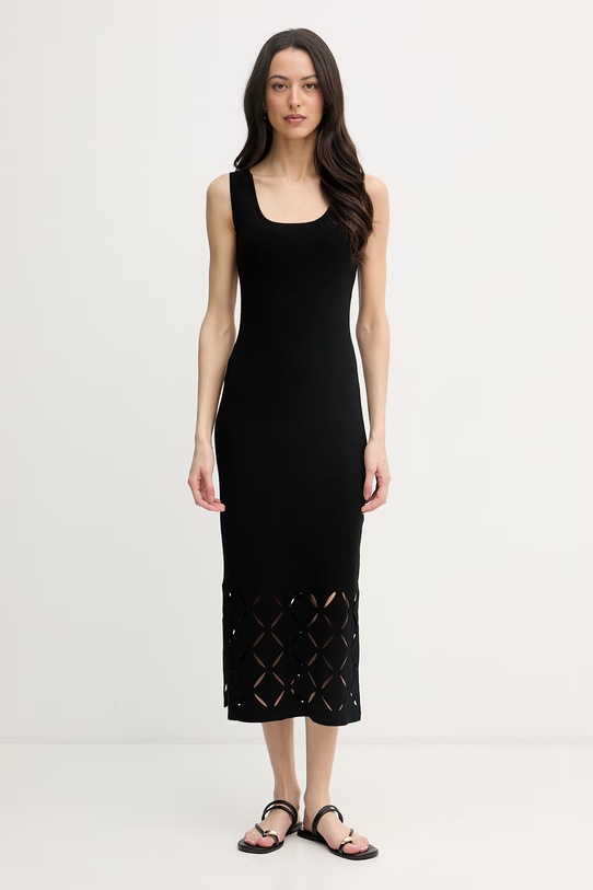 Joseph Ribkoff svetrové šaty s viskózou čierna 262930