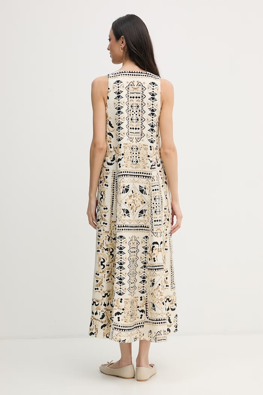 Odzież Joseph Ribkoff sukienka z lnem 262908 beżowy