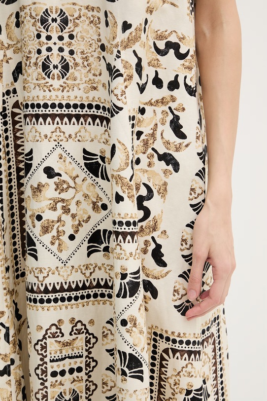 Joseph Ribkoff sukienka z lnem 262908 beżowy