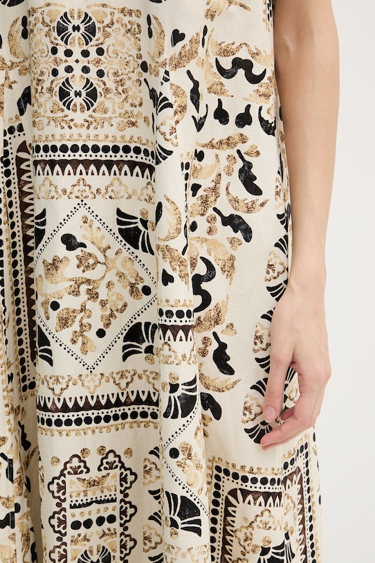 Joseph Ribkoff sukienka z lnem 262908 beżowy