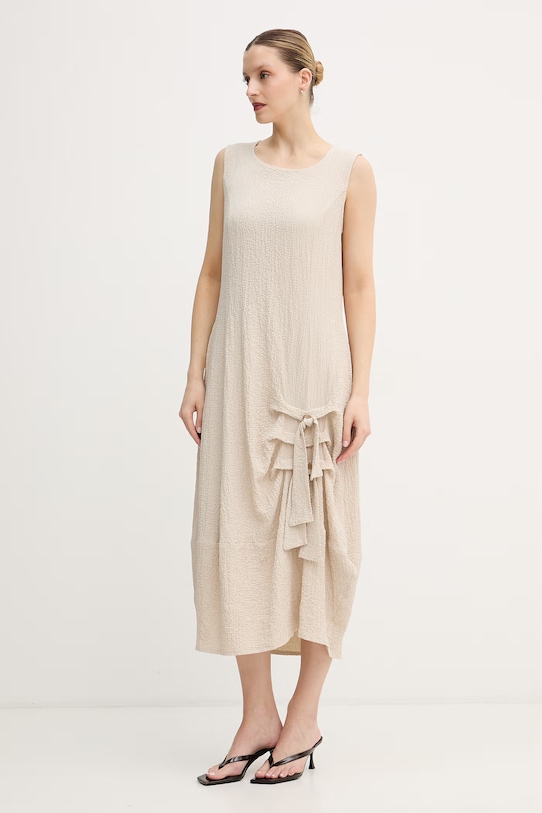 Joseph Ribkoff letní šaty s viskózou 262172 béžová SS26