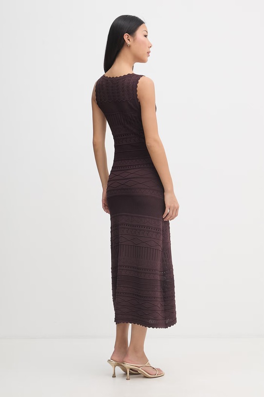 Odzież Ermanno Firenze sukienka D48EQ026CSE51 brązowy