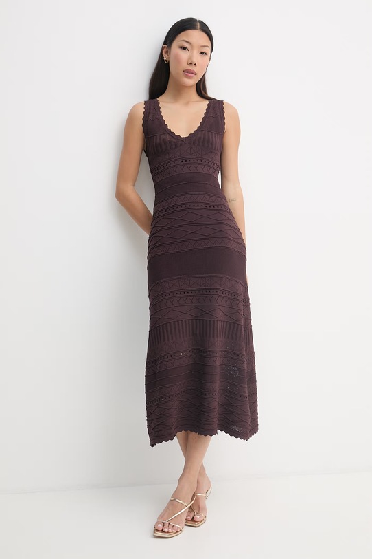 Ermanno Firenze sukienka brązowy D48EQ026CSE51