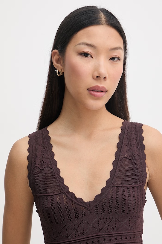 Ermanno Firenze sukienka D48EQ026CSE51 brązowy