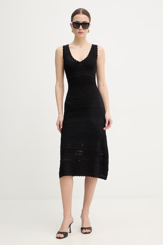 Ermanno Firenze sukienka D48EQ026CSE51 czarny SS26