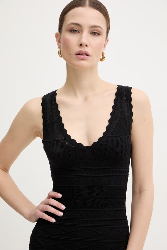 Ermanno Firenze sukienka czarny D48EQ026CSE51