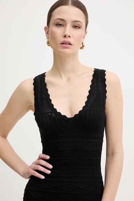 Ermanno Firenze sukienka czarny D48EQ026CSE51