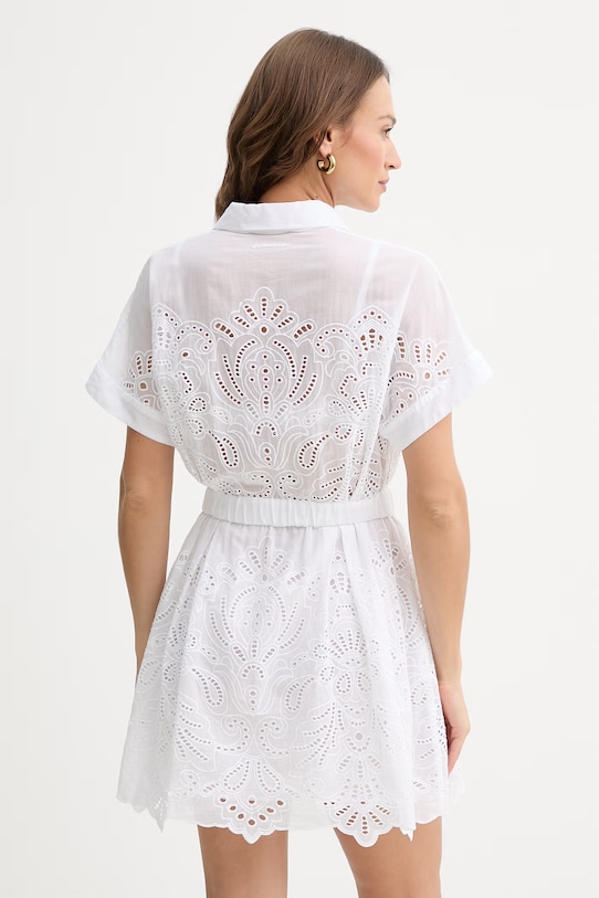 Odzież Ermanno Firenze sukienka bawełniana D48EQ028EN0 biały