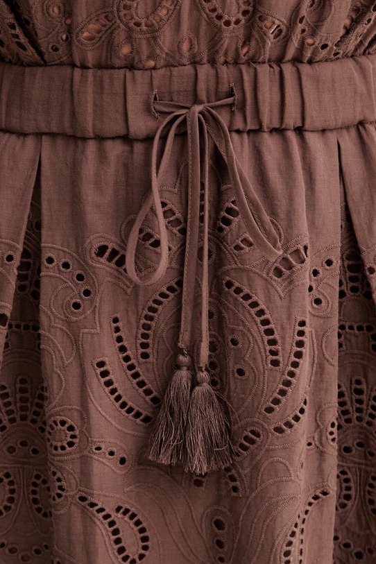 Ermanno Firenze sukienka bawełniana D48EQ028EN0 brązowy