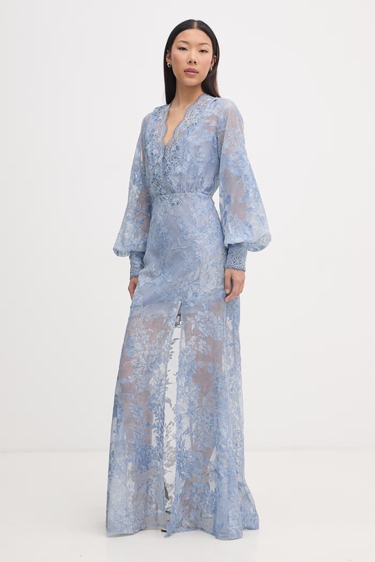 Odzież ERMANNO Firenze sukienka szlafrokowa D48EQ066CSE66 niebieski