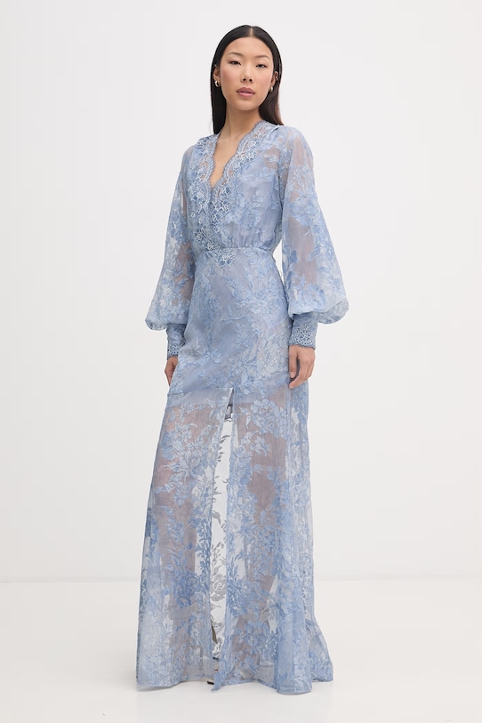 Odzież ERMANNO Firenze sukienka szlafrokowa D48EQ066CSE66 niebieski