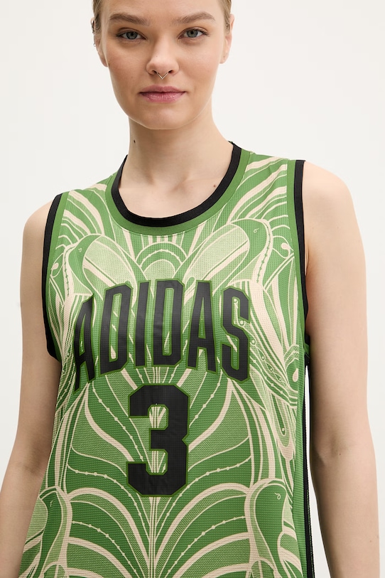 Φόρεμα adidas x Farm Rio πράσινο KD4620