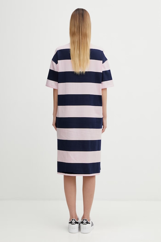 Odzież Coperni sukienka bawełniana Striped Polo COPJS216F5026 różowy