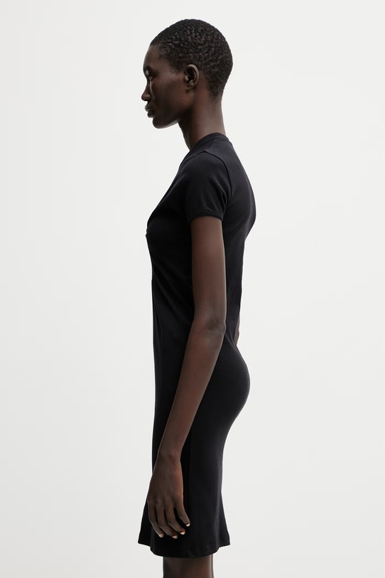 Coperni C-logo sukienka letnia gładka bawełniana COPJS210F5012 czarny SS26