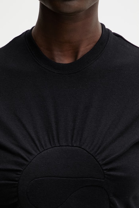 Coperni C-logo sukienka letnia gładka bawełniana czarny COPJS210F5012