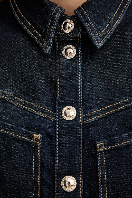 Morgan sukienka rozkloszowana jeansowa REXAS granatowy