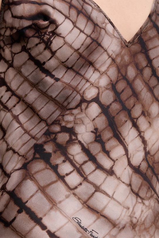 Elisabetta Franchi sukienka bieliźniana z wiskozy ABR3061E2 brązowy