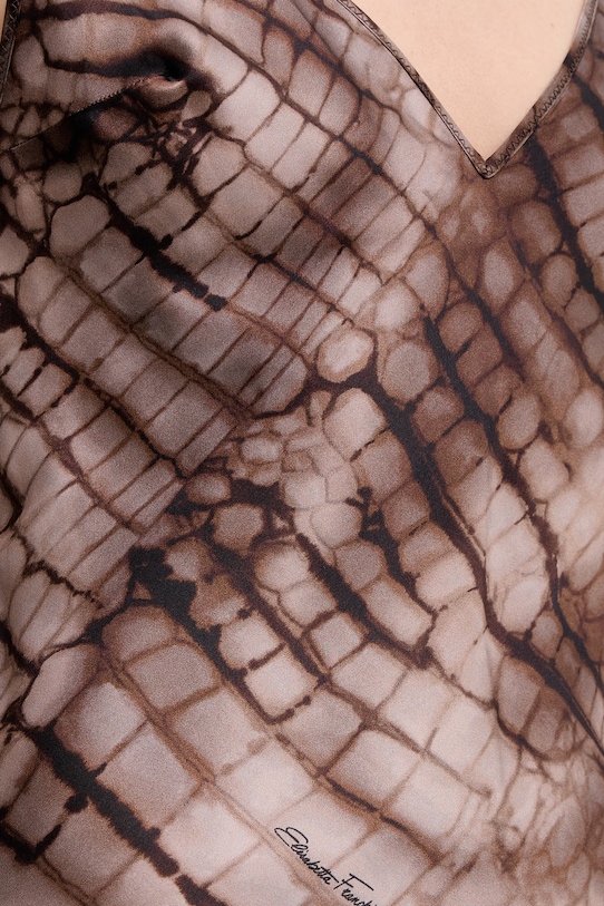 Elisabetta Franchi sukienka bieliźniana z wiskozy ABR3061E2 brązowy