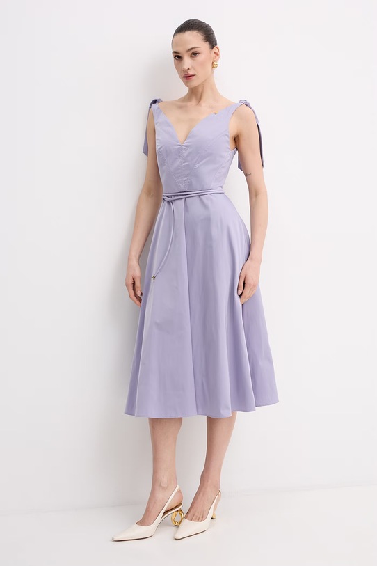 Elisabetta Franchi sukienka letnia AB90361E2 fioletowy SS26