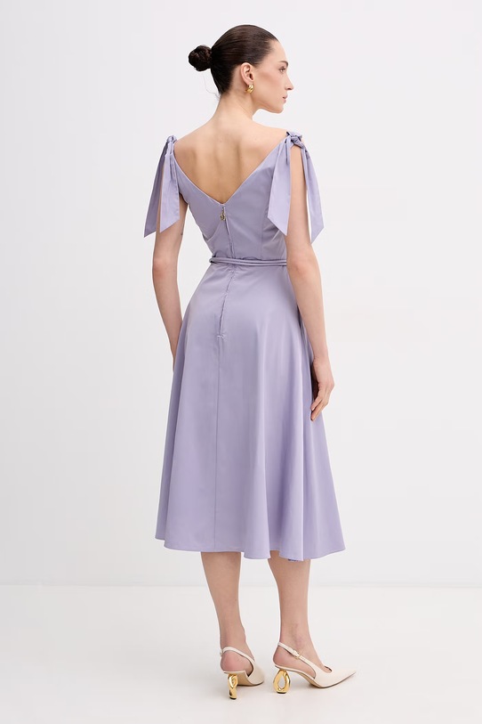 Odzież Elisabetta Franchi sukienka letnia AB90361E2 fioletowy