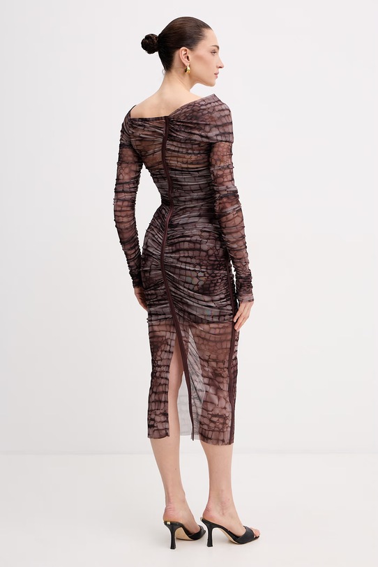 Odzież Elisabetta Franchi sukienka AB91361E2 brązowy