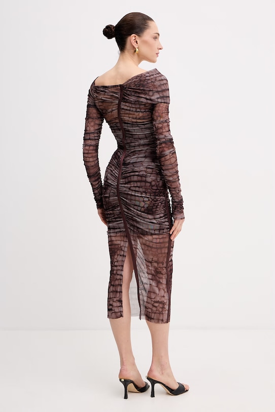 Odzież Elisabetta Franchi sukienka AB91361E2 brązowy