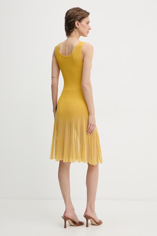 Oblečenie Elisabetta Franchi rozšírené šaty s viskózou AM10B61E2 žltá