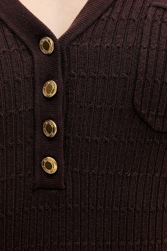 Платье с добавлением шелка Elisabetta Franchi AM14B61E2 коричневый