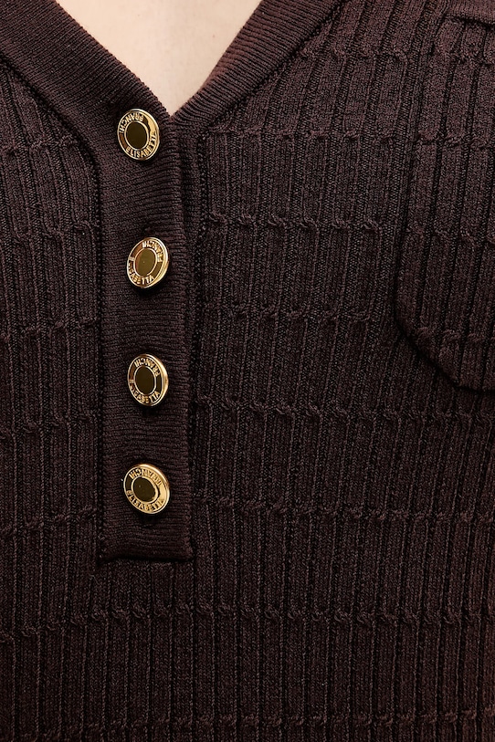 Платье с добавлением шелка Elisabetta Franchi AM14B61E2 коричневый