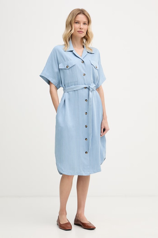 Mos Mosh sukienka z lyocellu Zenta niebieski 176600