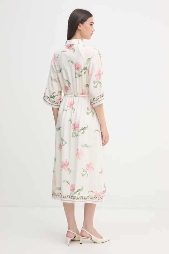 Odzież Mos Mosh sukienka letnia z wiskozą Bunno 177970 beżowy