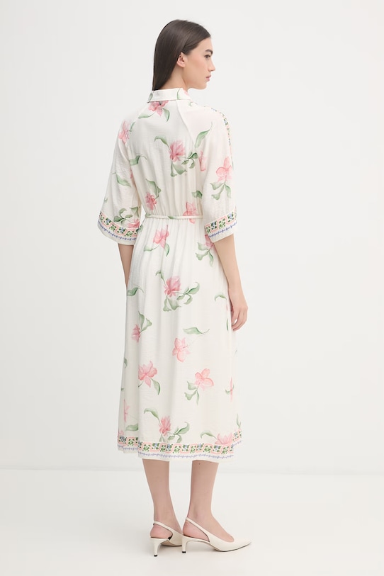 Odzież Mos Mosh sukienka letnia z wiskozą Bunno 177970 beżowy