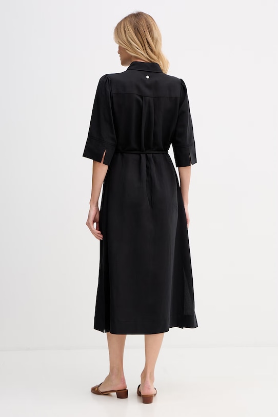 Ρούχα Mos Mosh καλοκαιρινό με λινό Alexis 176940 μαύρο