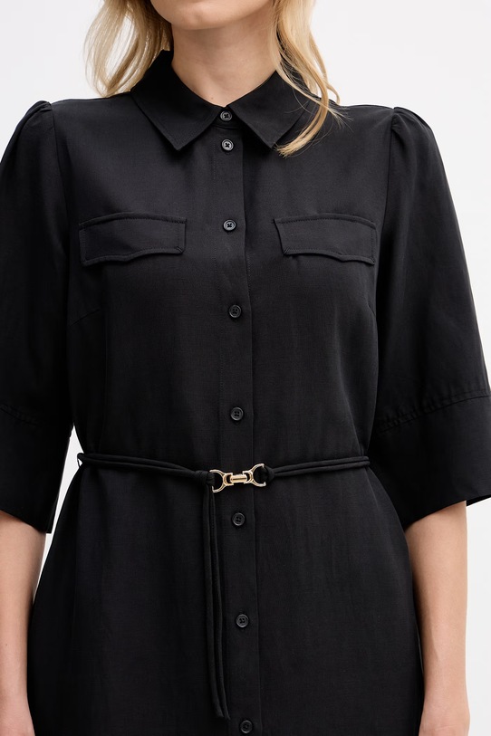 Mos Mosh καλοκαιρινό με λινό Alexis 176940 μαύρο