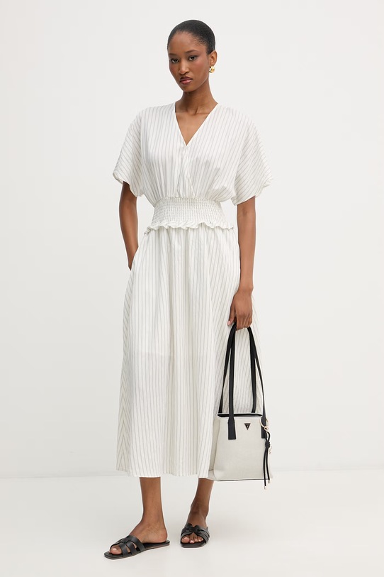 Liu Jo sukienka letnia z modalem WA6300.T437A beżowy SS26