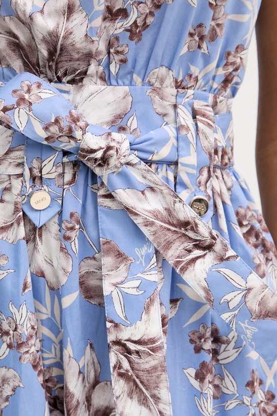 Liu Jo sukienka rozkloszowana bawełniana WA6312.T4853 niebieski