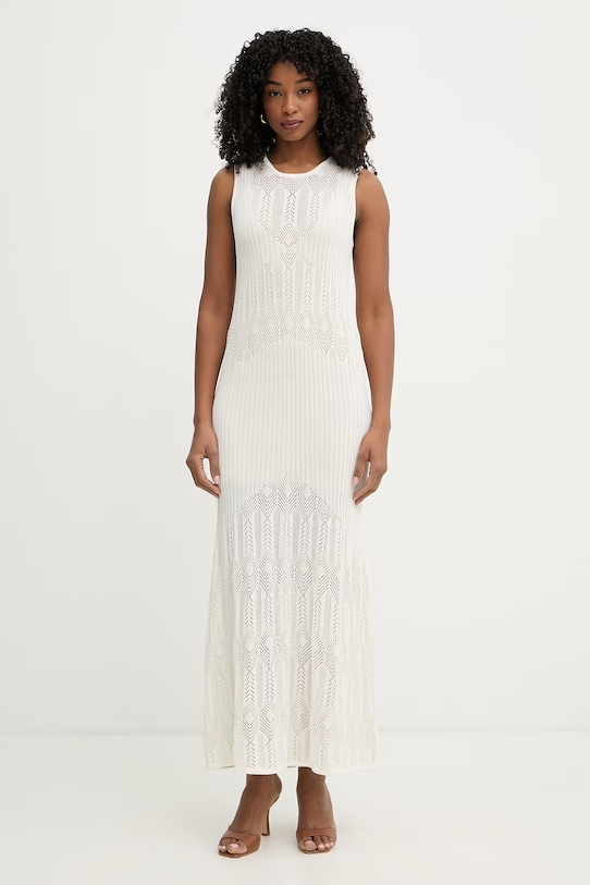 Liu Jo sukienka letnia beżowy WA6328.MS007