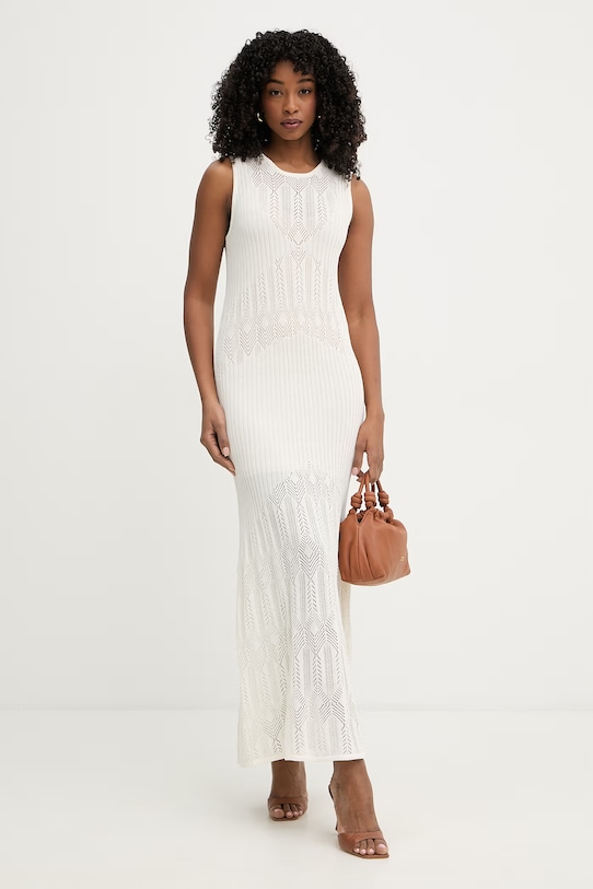 Liu Jo sukienka letnia WA6328.MS007 beżowy SS26