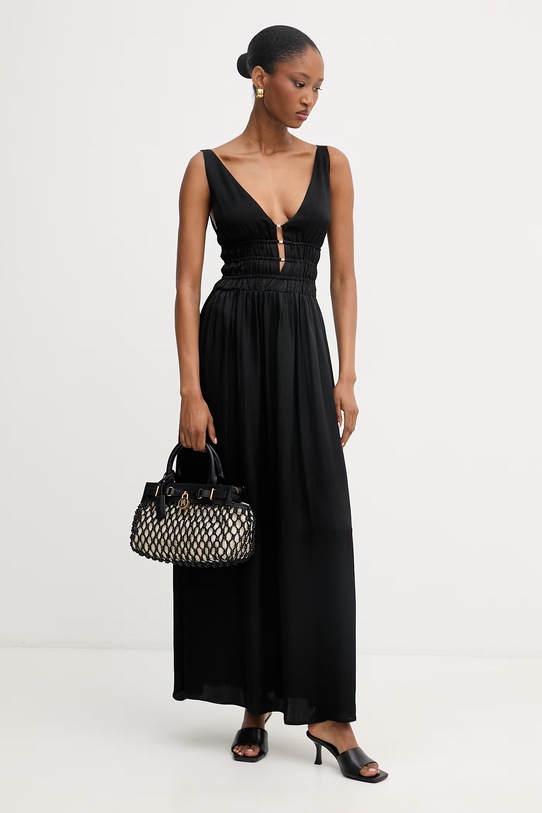 Liu Jo sukienka rozkloszowana z wiskozy WA6405.T434A czarny SS26