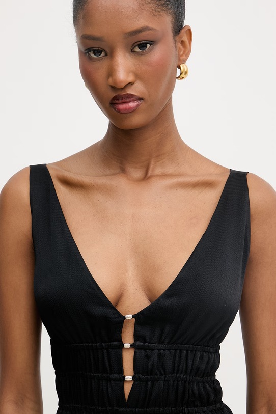 Liu Jo sukienka rozkloszowana z wiskozy czarny WA6405.T434A