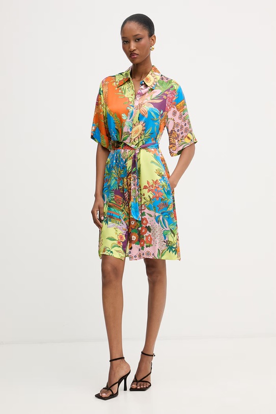 Liu Jo sukienka koszulowa z wiskozy niebieski WA6482.T471A