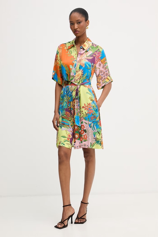 Liu Jo sukienka koszulowa z wiskozy niebieski WA6482.T471A