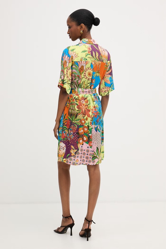 Odzież Liu Jo sukienka koszulowa z wiskozy WA6482.T471A niebieski