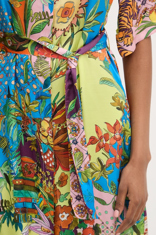 Liu Jo sukienka koszulowa z wiskozy WA6482.T471A niebieski