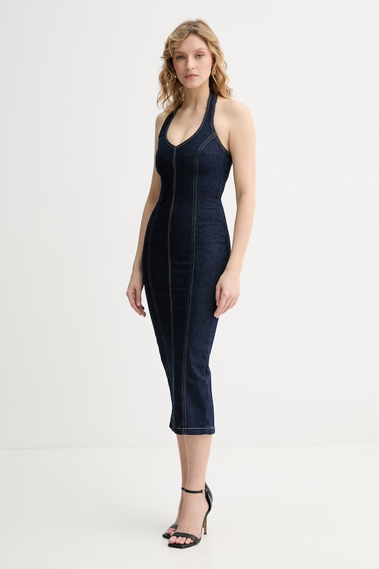 Liu Jo sukienka gorsetowa jeansowa UA6092.D4925 granatowy SS26