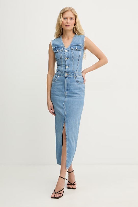 Liu Jo sukienka jeansowa UA6123.D0309 niebieski SS26
