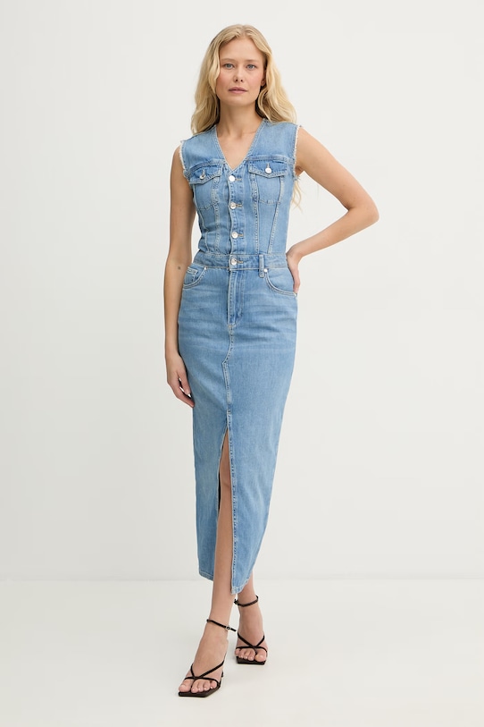 Liu Jo sukienka jeansowa UA6123.D0309 niebieski SS26