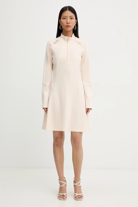 Liu Jo sukienka z elastanem beżowy TA6019.JS182